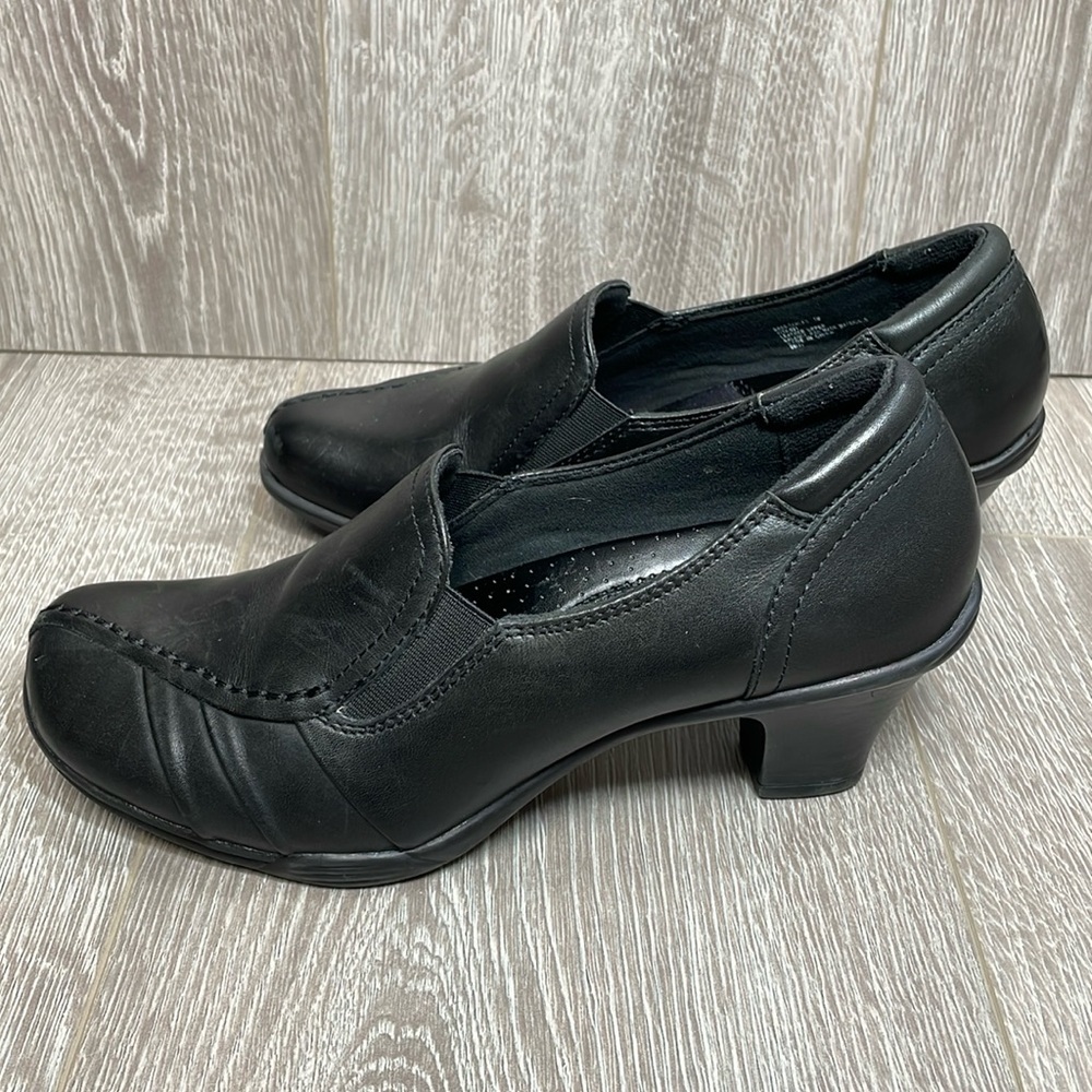 Bass & Co Black Leather Tenley Comfort Pumps 7M